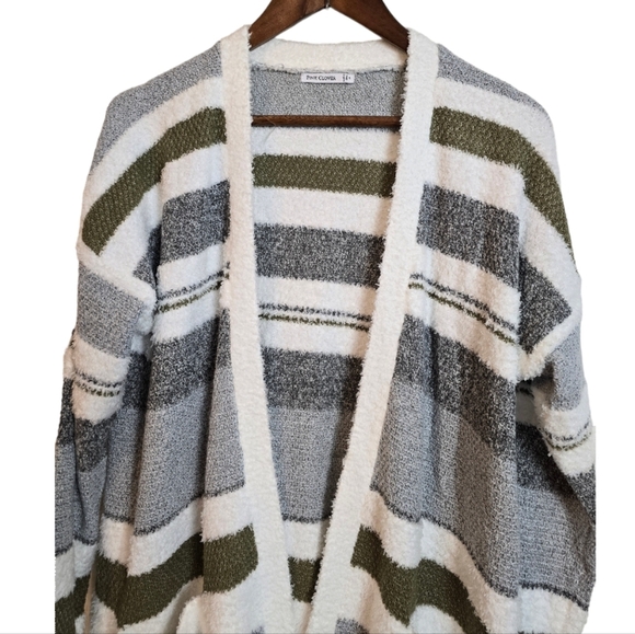 Pink Clover Womens Millicent Long Sleeve Cardigan Multicolor Stripped Medium New - Picture 2 of 11